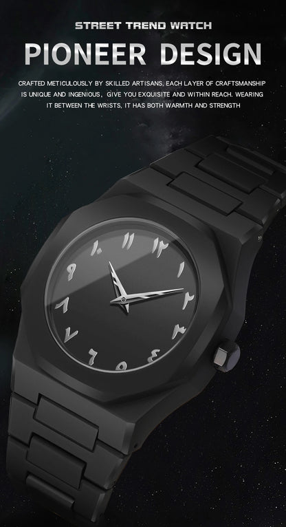 BINBOND Arabic Dial Watch — Minimalist Waterproof Design
