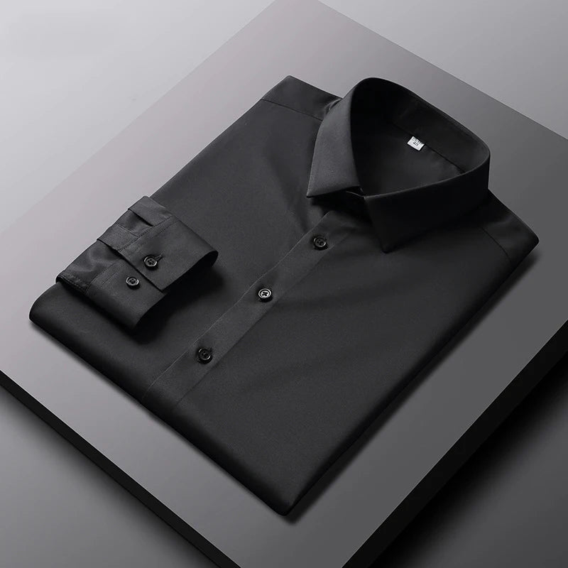 Wrinkle-Free Business Shirt — Elegant Long Sleeve