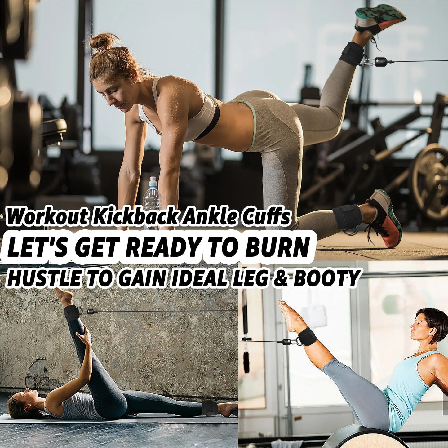 1/2PCS Adjustable D-Ring Ankle Straps – Leg & Glute Training for Adults & Kids