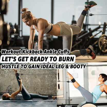 1/2PCS Adjustable D-Ring Ankle Straps – Leg & Glute Training for Adults & Kids