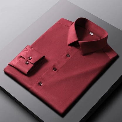 Wrinkle-Free Business Shirt — Elegant Long Sleeve