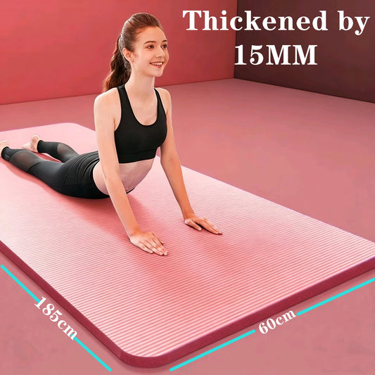15MM Thicken NBR Yoga Mat - Non-Slip & Durable