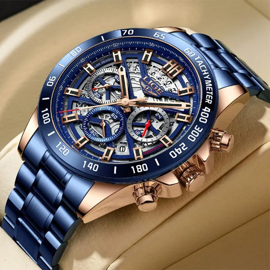 LIGE 2024 Chronograph Watch — Luxury Sport Design