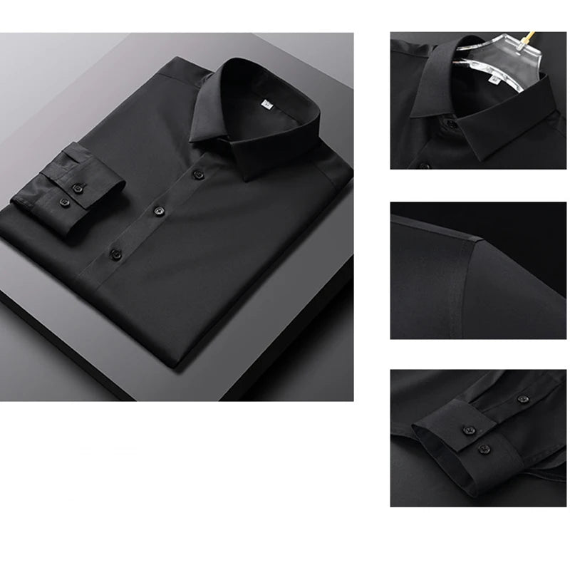Wrinkle-Free Business Shirt — Elegant Long Sleeve