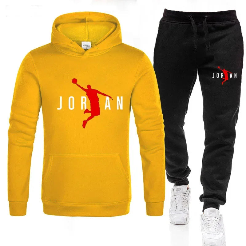 2025 Men’s Fitness Tracksuit – Hoodie + Pants Set