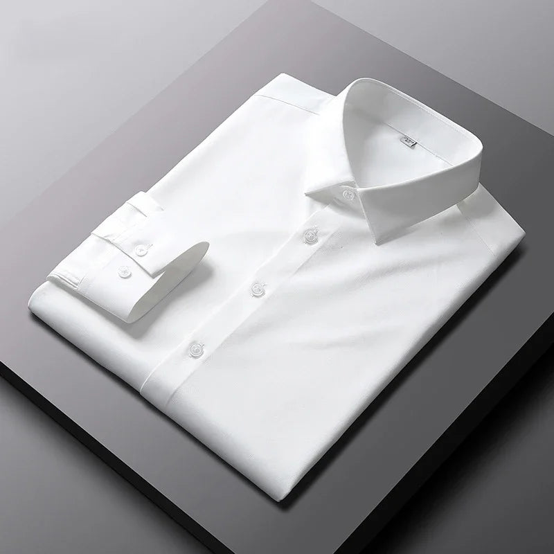 Wrinkle-Free Business Shirt — Elegant Long Sleeve