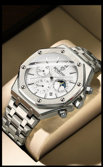 BINBOND Luxury Quartz Watch — Luminous & Waterproof