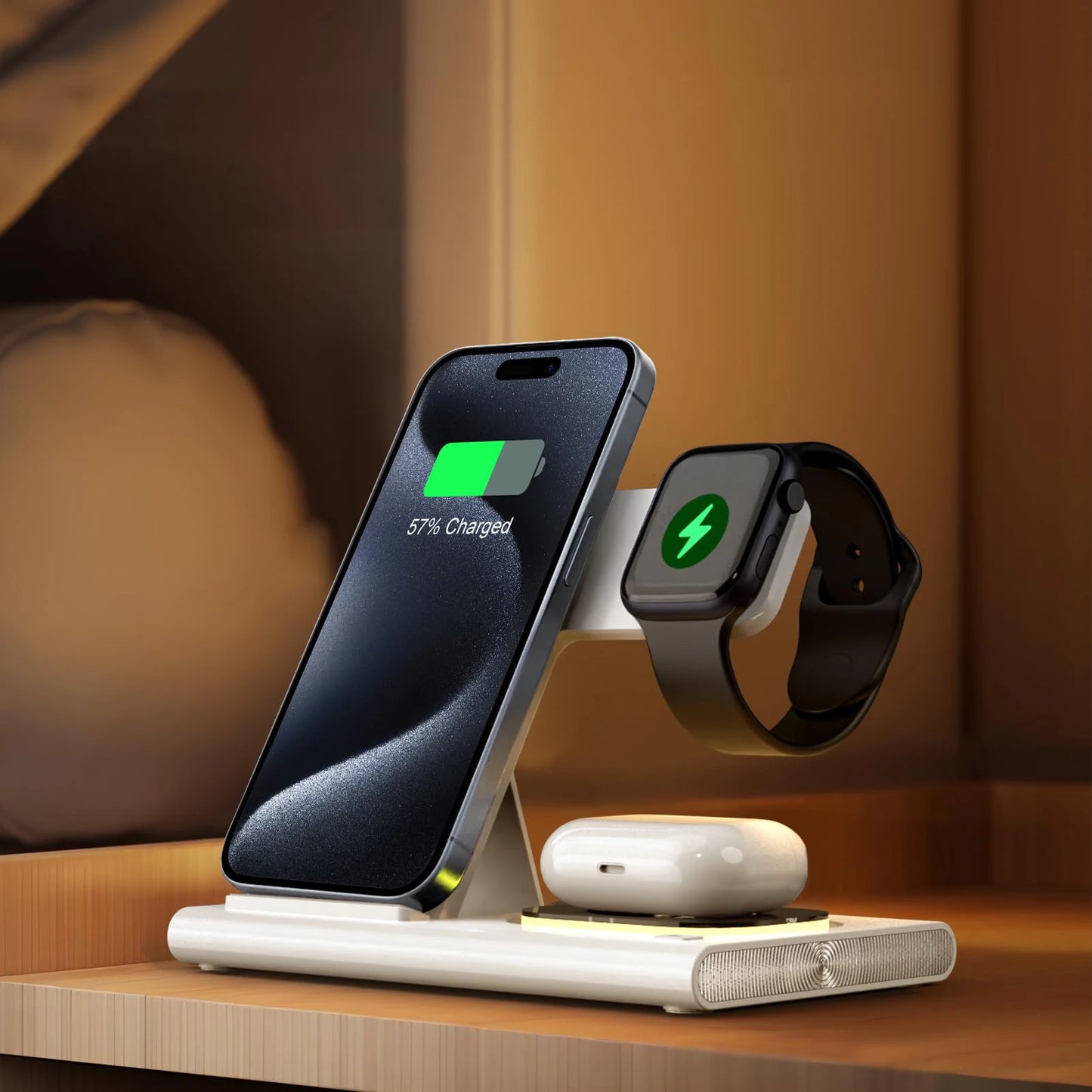 30W 3-in-1 Foldable Fast Charger Stand – iPhone, Watch, AirPods