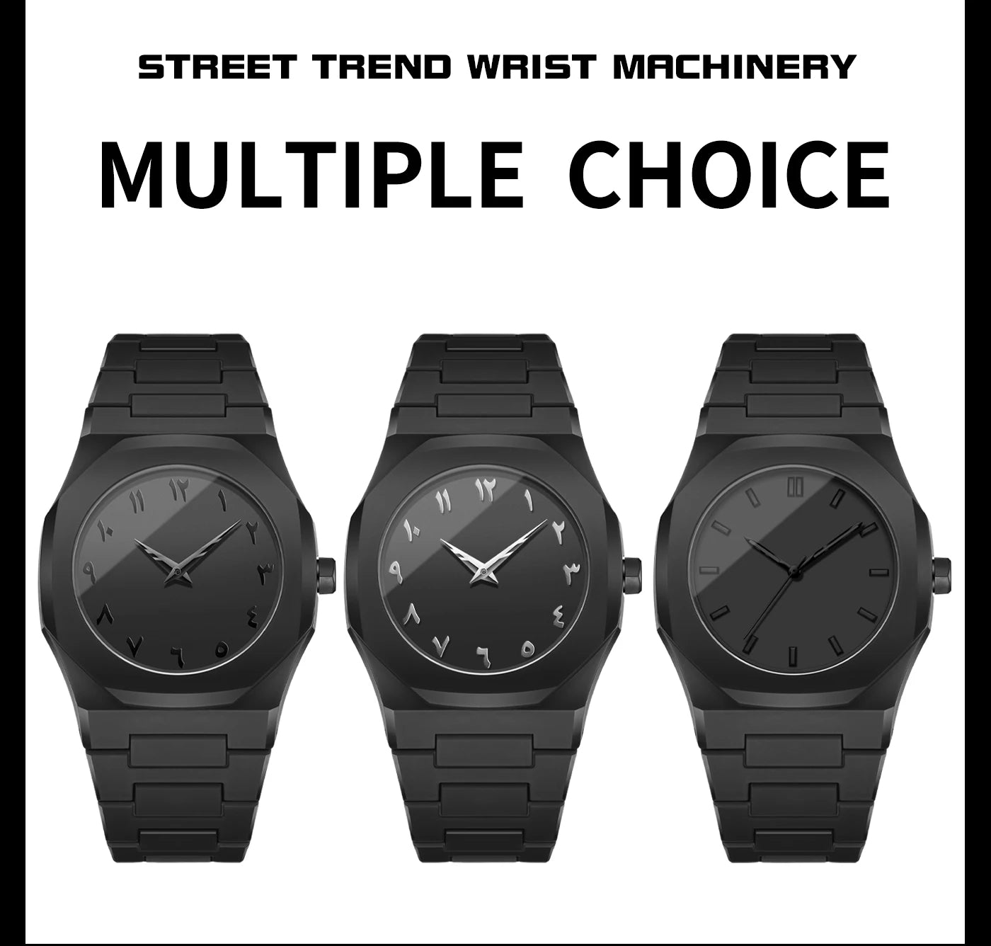 BINBOND Arabic Dial Watch — Minimalist Waterproof Design