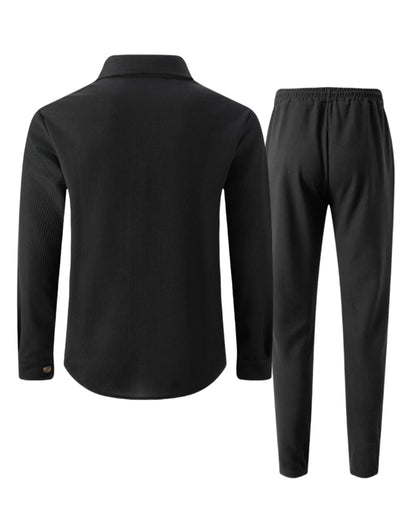 Street Style Two-Piece Suit Set — Casual & Padded