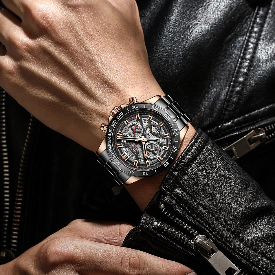 LIGE 2024 Chronograph Watch — Luxury Sport Design