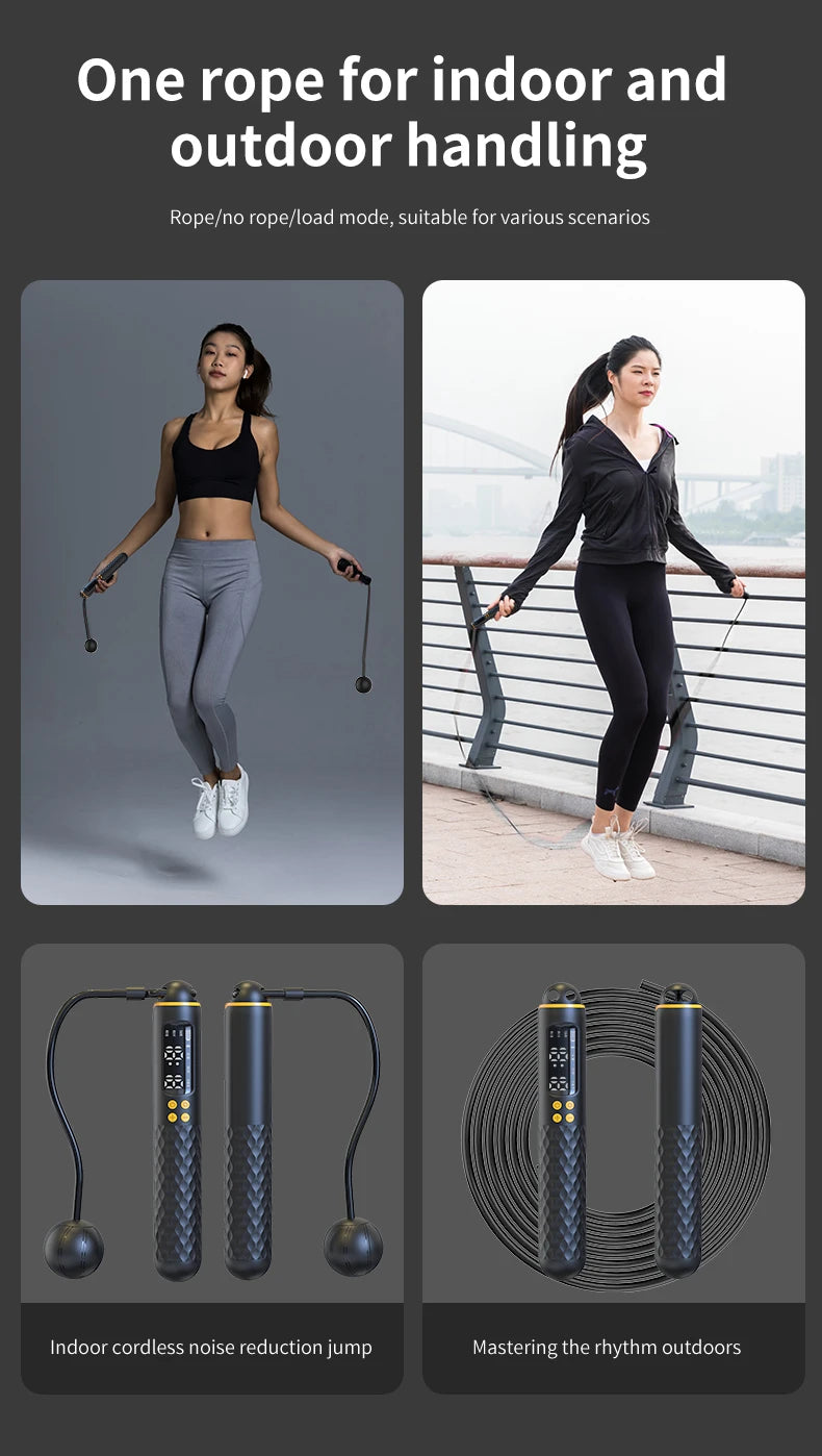 Smart Adjustable Jump Rope with Calorie Counter – Perfect for Fitness