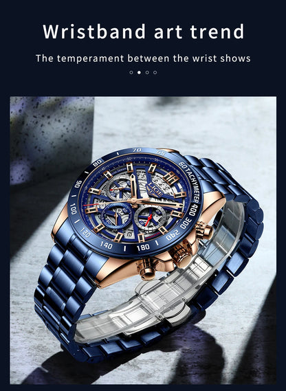 LIGE 2024 Chronograph Watch — Luxury Sport Design