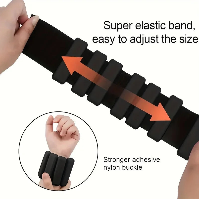 Adjustable Silicone Wrist & Ankle Weights – 450g Unisex Fitness Bands