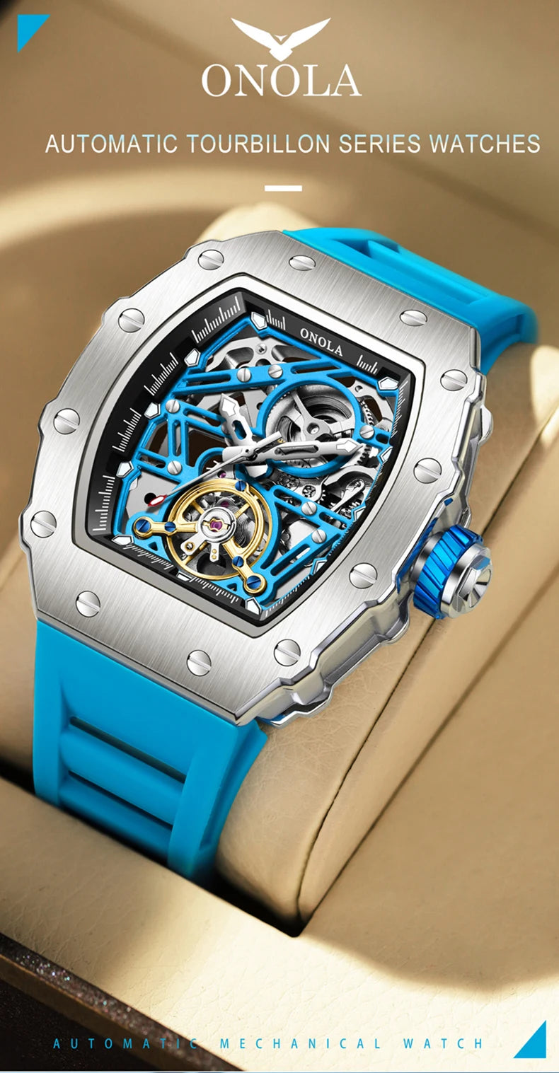 ONOLA Square Automatic Watch — Waterproof & Luminous