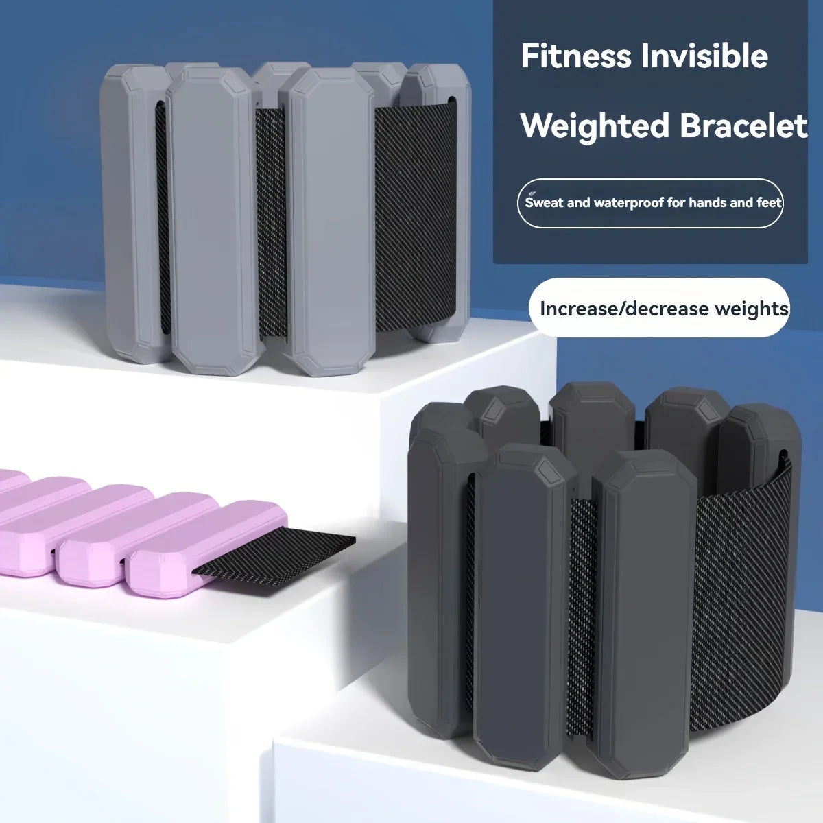 Adjustable Silicone Wrist & Ankle Weights – 450g Unisex Fitness Bands