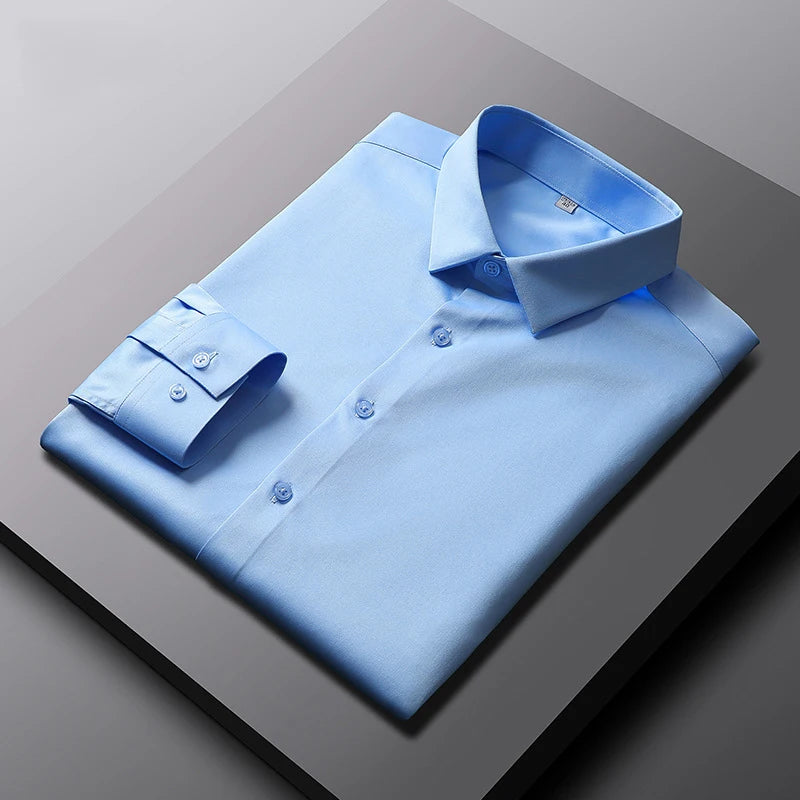 Wrinkle-Free Business Shirt — Elegant Long Sleeve