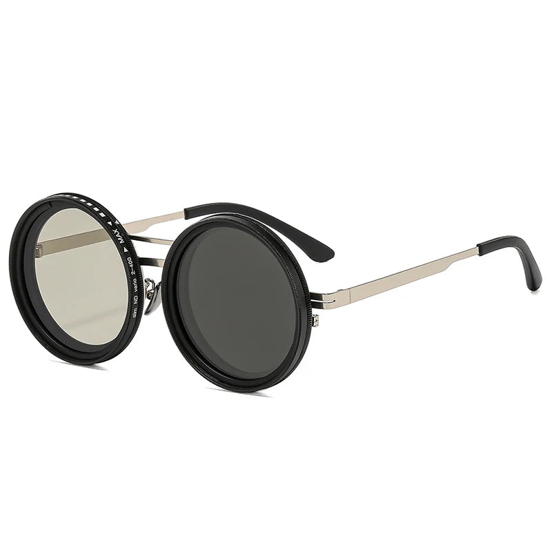 Retro Round Polarized Sunglasses – Adjustable UV400 Shades