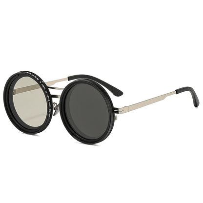 Retro Round Polarized Sunglasses – Adjustable UV400 Shades