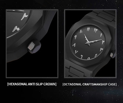 BINBOND Arabic Dial Watch — Minimalist Waterproof Design