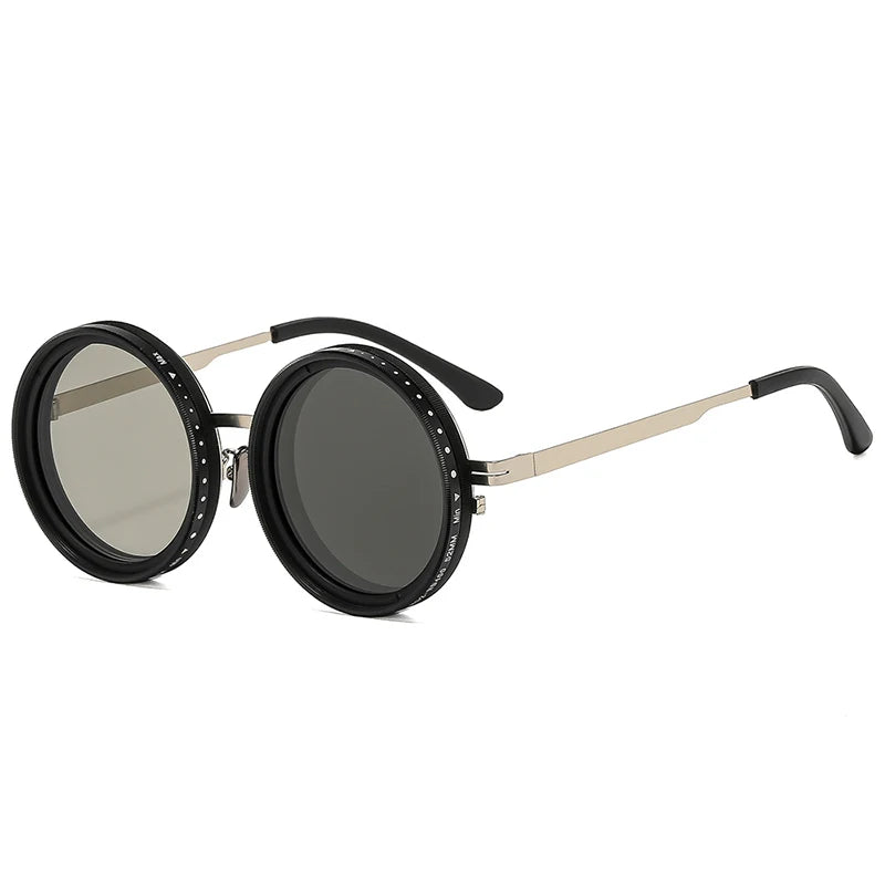 Retro Round Polarized Sunglasses – Adjustable UV400 Shades