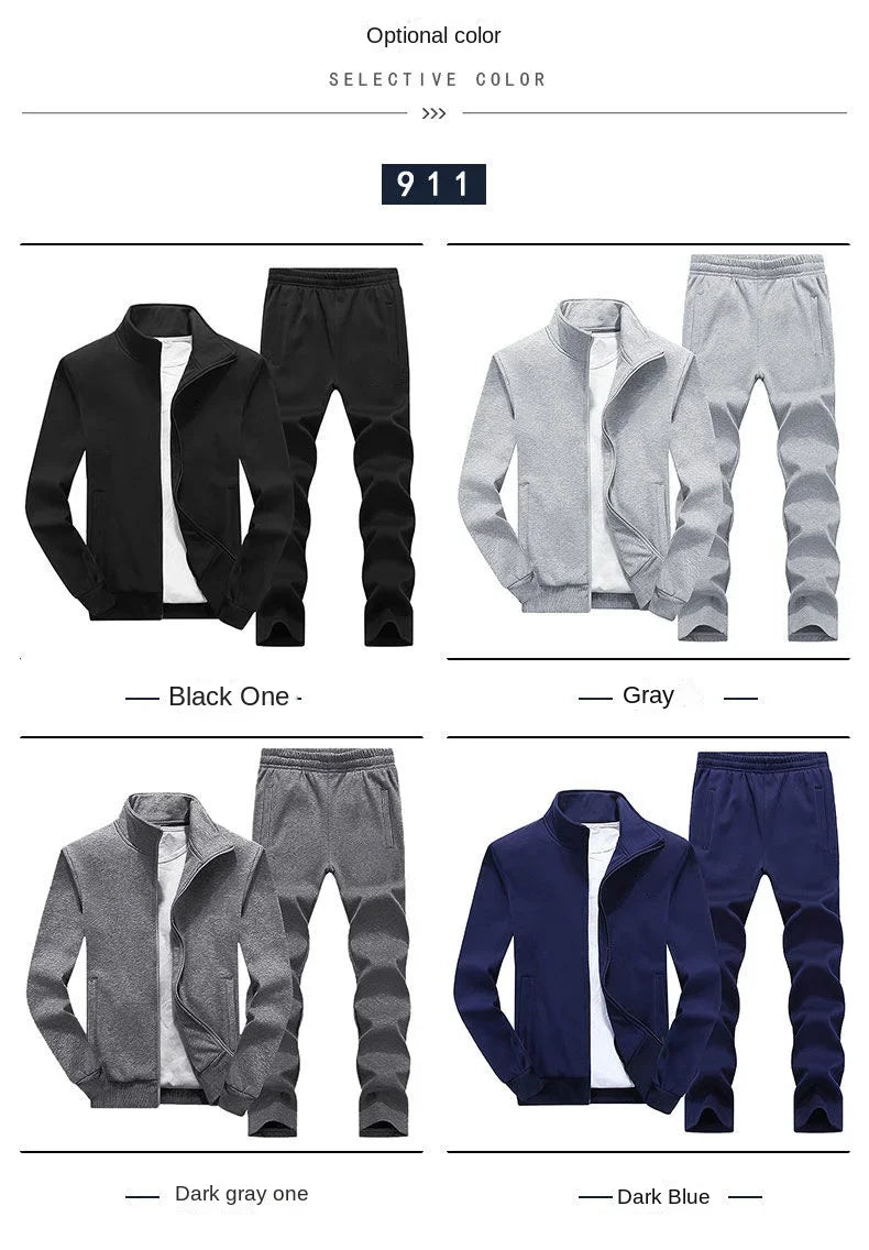 Men’s Casual Jogger Tracksuit  Men’s 2-Piece Sportswear Set
