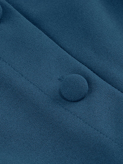 Tonval Bow Neck Pleated Dress  Tonval Vintage Swing Dress