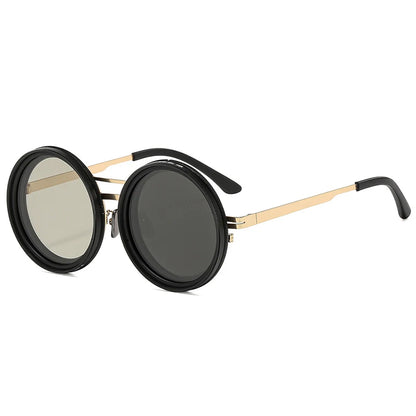 Retro Round Polarized Sunglasses – Adjustable UV400 Shades