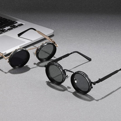 Retro Round Polarized Sunglasses – Adjustable UV400 Shades