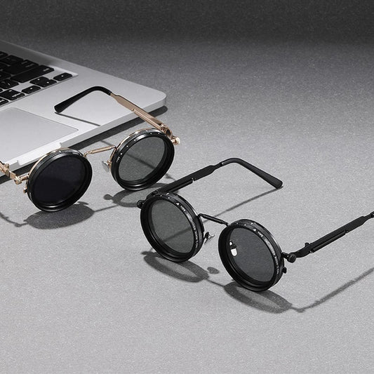 Retro Round Polarized Sunglasses – Adjustable UV400 Shades