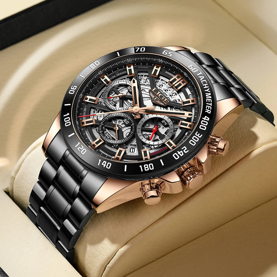 LIGE 2024 Chronograph Watch — Luxury Sport Design
