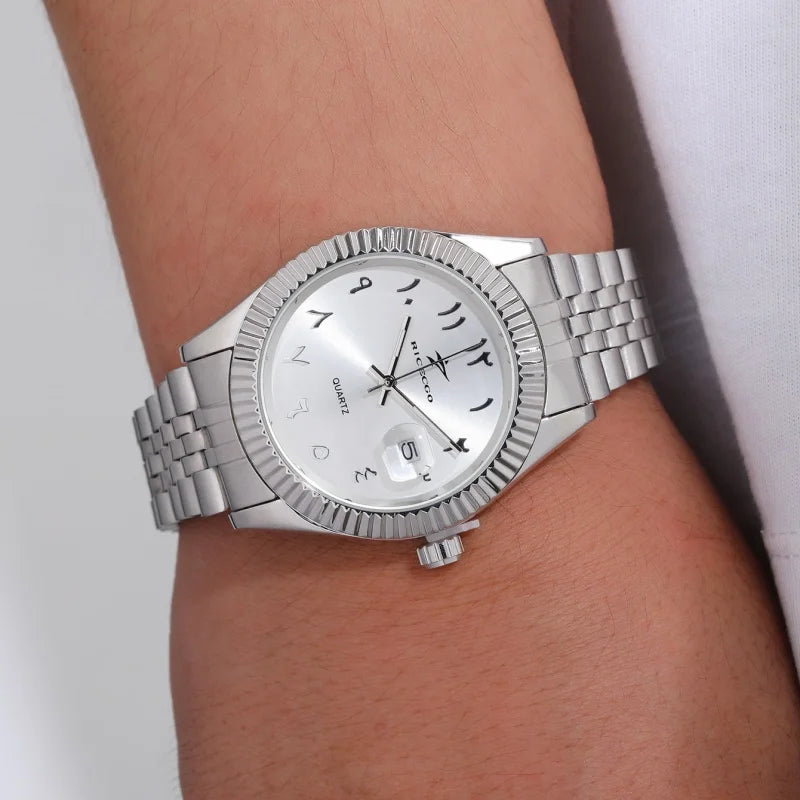 Luxury Quartz Watch — Stainless Steel Business Style