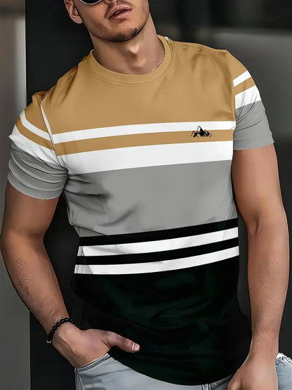 Classic Stripe Print Oversized Tee – Summer Essential