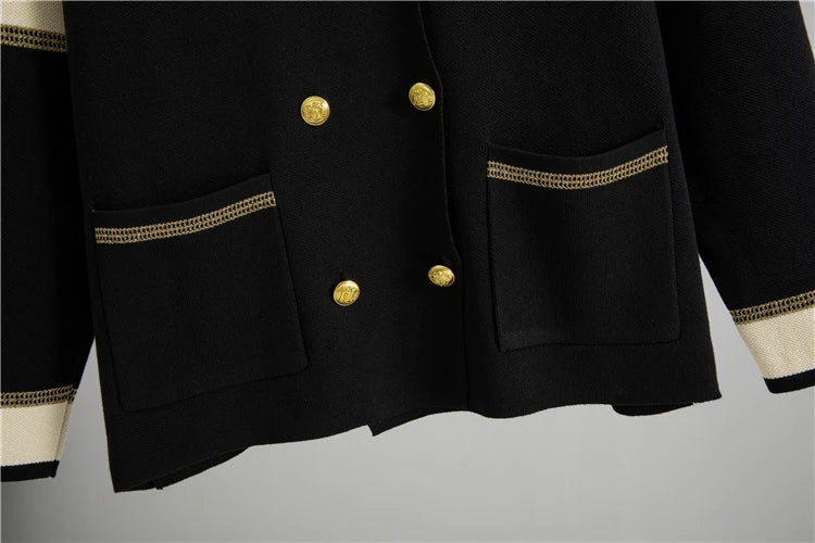 2025 Autumn/Winter Knitted 2-Piece Set – Long Sleeve Cardigan & Wide Leg Pants