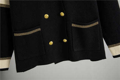 2025 Autumn/Winter Knitted 2-Piece Set – Long Sleeve Cardigan & Wide Leg Pants