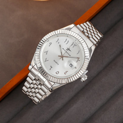 Luxury Quartz Watch — Stainless Steel Business Style