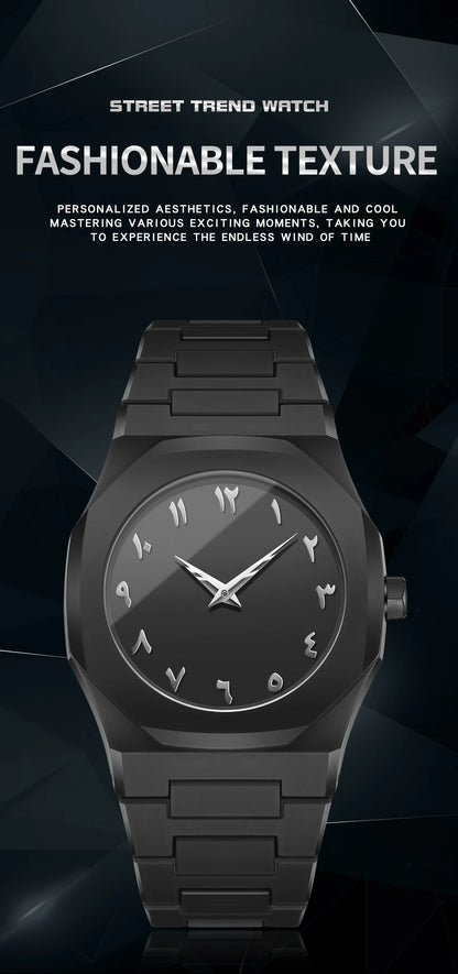 BINBOND Arabic Dial Watch — Minimalist Waterproof Design