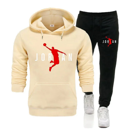 2025 Men’s Fitness Tracksuit – Hoodie + Pants Set
