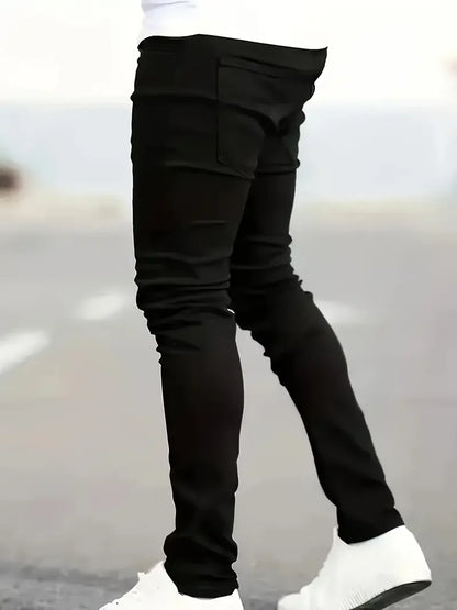 Men’s Slim Black Stretch Jeans – Modern Skinny Fit
