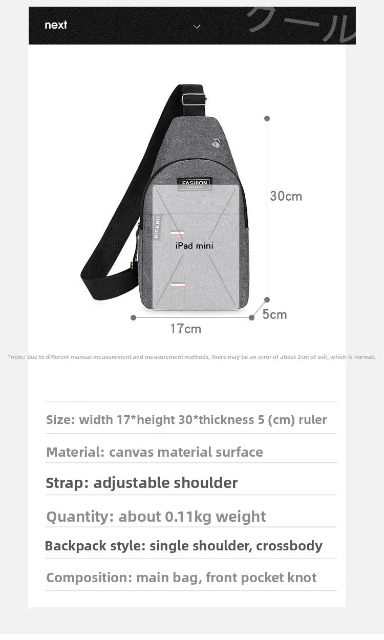 Men’s Waterproof Large-Capacity Fanny Pack – Adjustable Strap for Trave