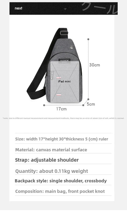 Men’s Waterproof Large-Capacity Fanny Pack – Adjustable Strap for Trave