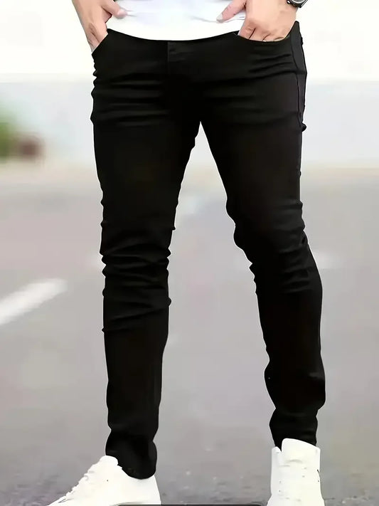Men’s Slim Black Stretch Jeans – Modern Skinny Fit