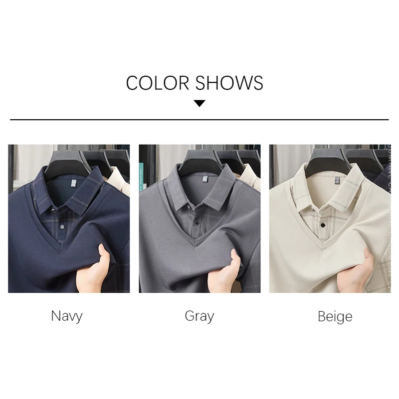 TFETTERS Plaid Long Sleeve T-shirt – Smart Casual