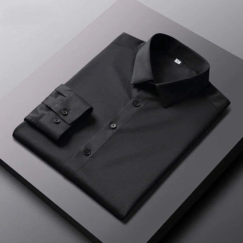 Wrinkle-Free Business Shirt — Elegant Long Sleeve