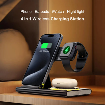 30W 3-in-1 Foldable Fast Charger Stand – iPhone, Watch, AirPods