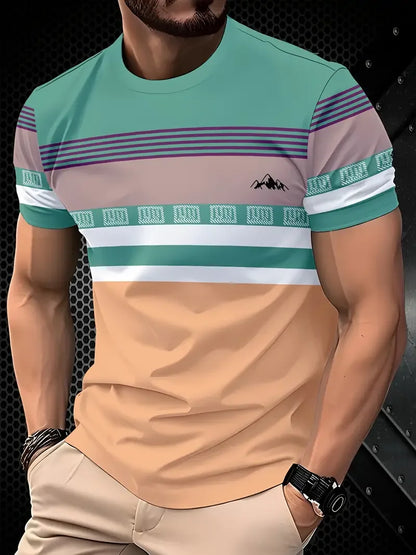 Classic Stripe Print Oversized Tee – Summer Essential