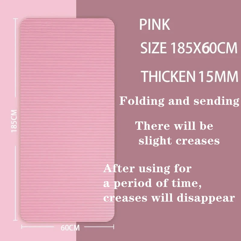 15MM Thicken NBR Yoga Mat - Non-Slip & Durable