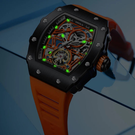 ONOLA Square Automatic Watch — Waterproof & Luminous