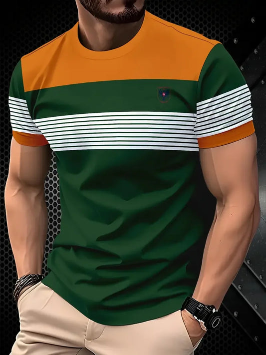 Classic Stripe Print Oversized Tee – Summer Essential